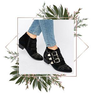 OFFICE | Studded leather ankle boots